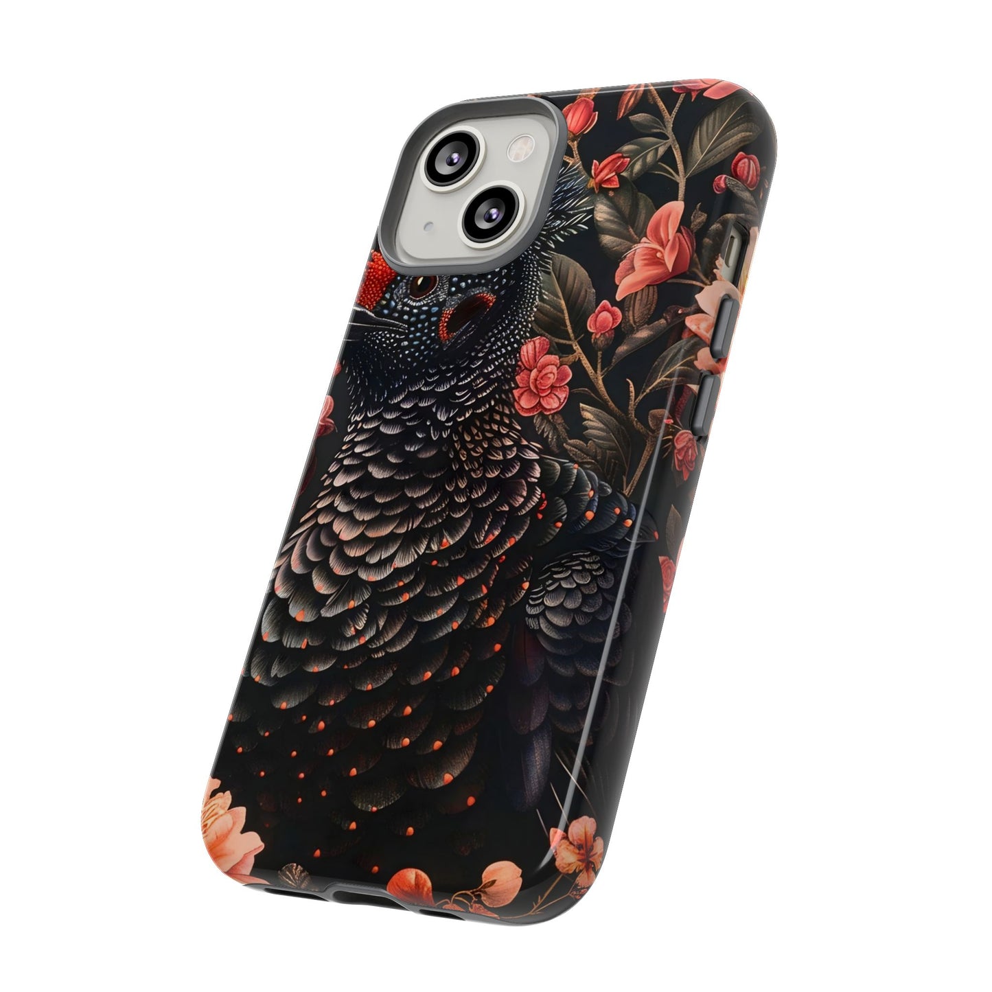 Tough Cases: Floral Design Phone Case, Stylish Protection for Your Phone, Unique Gift for Bird Lovers, Vibrant Floral Art, [...]