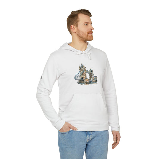 adidas Unisex Fleece Hoodie - London Bridge - Iconic Landmark and Historical Beauty