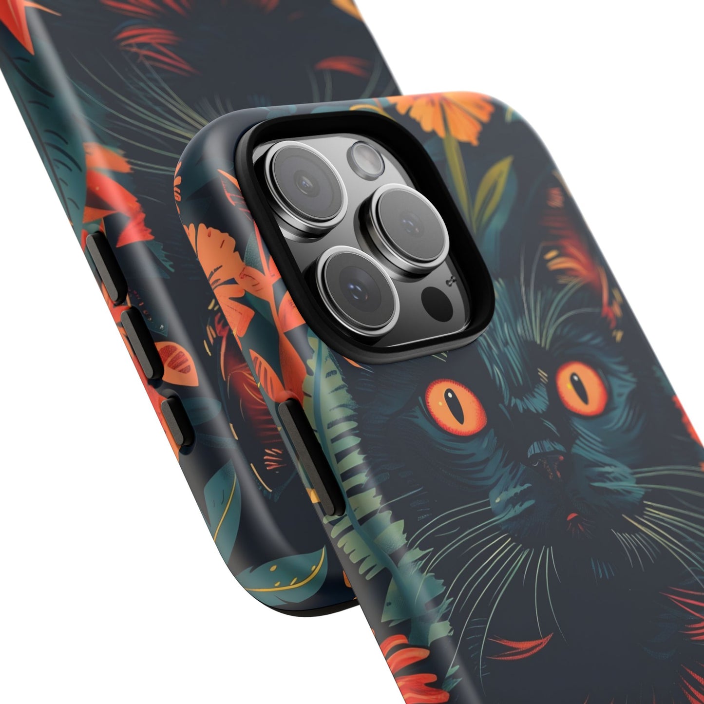 Feline Jungle iPhone Case - Tough and Unique Cat Design, Pet Lover Gift, Animal Phone Accessory, Nature Inspired, Halloween Style