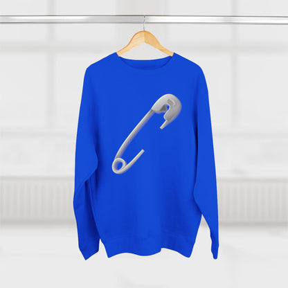 Unisex Crewneck Sweatshirt - Minimalist Safety Pin