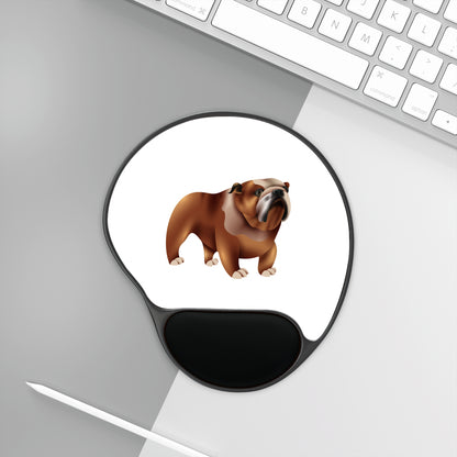 Cute Bulldog Mouse Pad with Wrist Rest, Animal Lover Gift, Desk Accessories, Home Office Essentials, Pet Lover Decor