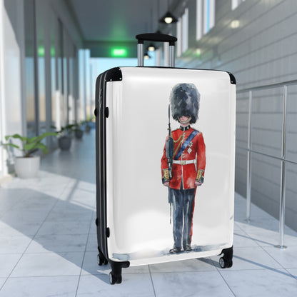 British Plaid Scarf Watercolor Suitcase