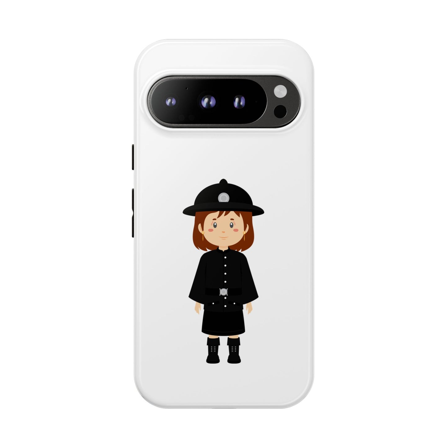 Cute Police Officer Phone Case, Tough Protective Cover, Gifts for Police Lovers, Customizable Phone Case, Unique Design