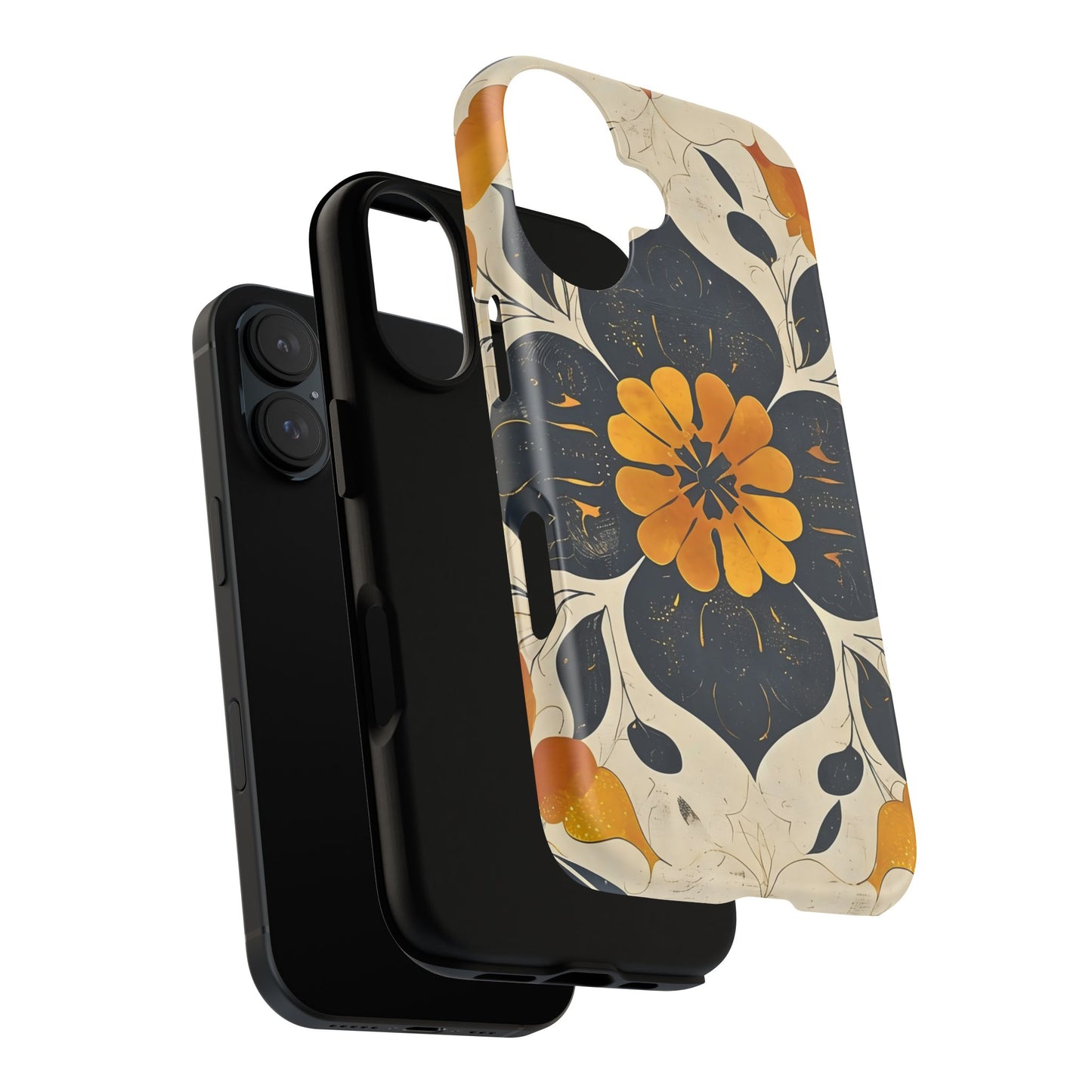 Floral Phone Case - Tough Cases, Botanical iPhone Cover, Vintage Flower Design, Durable Smartphone Protection, Unique Gift Idea