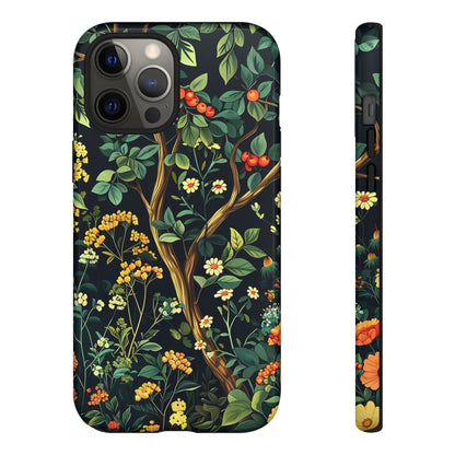 Floral iPhone Case, Nature Inspired Tough Case, Botanical Phone Cover, Eco-Friendly Gift, Unique Floral Design