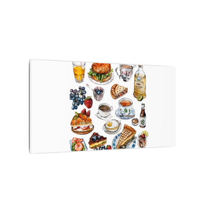 Breakfast Feast Canvas Print, Food Art, Kitchen Decor, Gifting for Food Lovers, Brunch Vibes, Wall Art