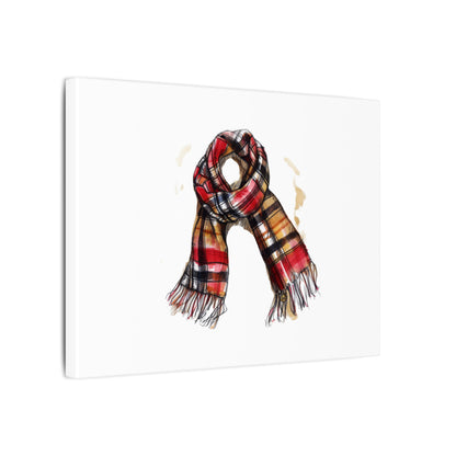 Autumn Scarf Canvas Art Print | Cozy Home Décor, Gift for Fall Lovers, Seasonal Wall Art, Unique Interior Design