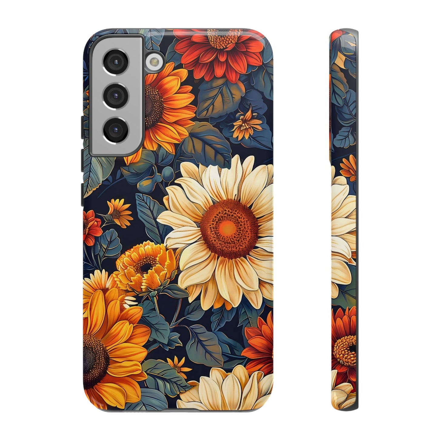 Floral Tough Phone Case | Sunflower Design, iPhone Cover, Protective Case, Gifts for Her, Floral Phone Accessory