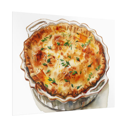 Delicious Quiche Rolled Posters for Kitchen Decor, Culinary Art, Foodie Wall Art, Gift for Chefs, Cooking Enthusiasts, Home Decor