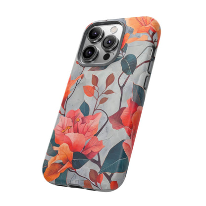Floral Phone Case, Tough Cases, Flower Power, Gift for Her, Decorative Phone Cover, Trendy Accessories, Everyday Style