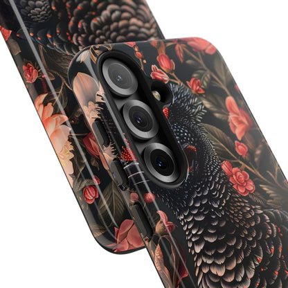 Tough Cases: Floral Design Phone Case, Stylish Protection for Your Phone, Unique Gift for Bird Lovers, Vibrant Floral Art, [...]