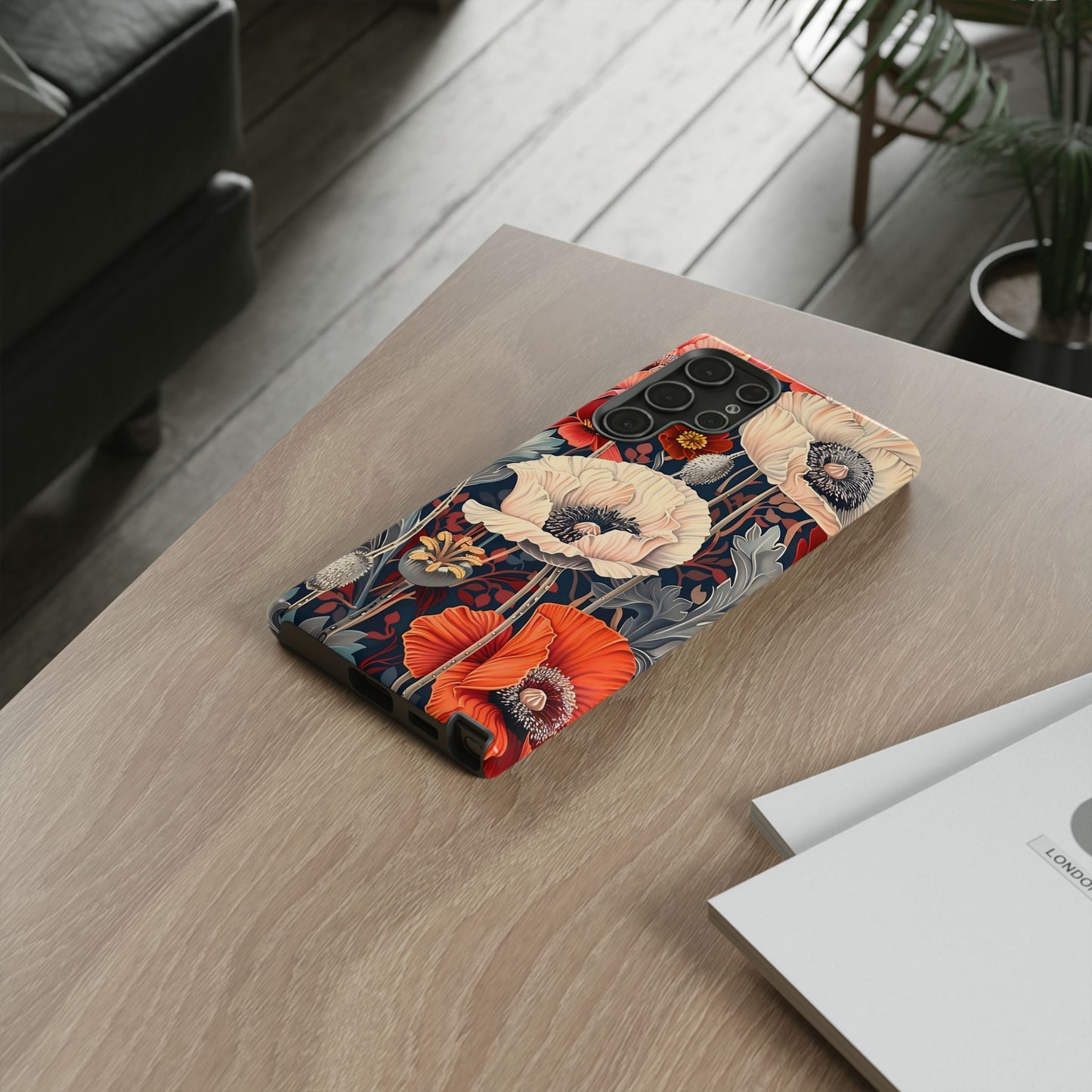 Floral iPhone Case, Tough Phone Cover, Artistic Protection, Flower Design, Unique Gift for Her, Phone Accessory, Trendy Tech