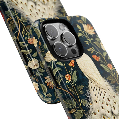 Elegant Peacock Phone Case, Floral Phone Cover, Tough Cases, Stylish Tech Gift, Nature Lover Accessory, Birthday Gift