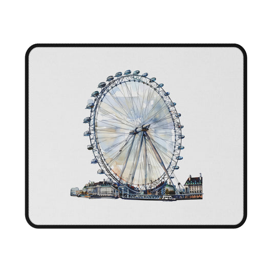 Artistic Non-Slip Gaming Mouse Pad, London Eye Design, Unique Desk Accessory, Perfect Gift for Gamers, Office Decor, Gaming Setup