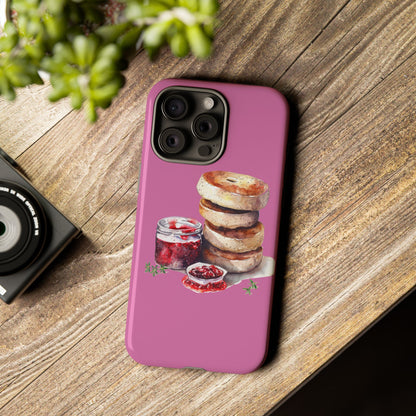 Cute Bagel Phone Case, Tough Cases for Food Lovers, Unique Gifts for Foodies, Phone Accessories for Breakfast Lovers, Fun and Stylish Cases