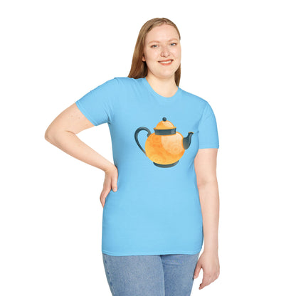 Unisex Softstyle T-Shirt - Classic British Tea Kettle - Timeless Elegance in Tea Time