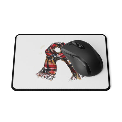 Cozy Plaid Scarf Non-Slip Gaming Mouse Pad | Gift for Gamers, Home Office Decor, Ergonomic Mousepads, Holiday Gift Ideas, Gamer Accessories