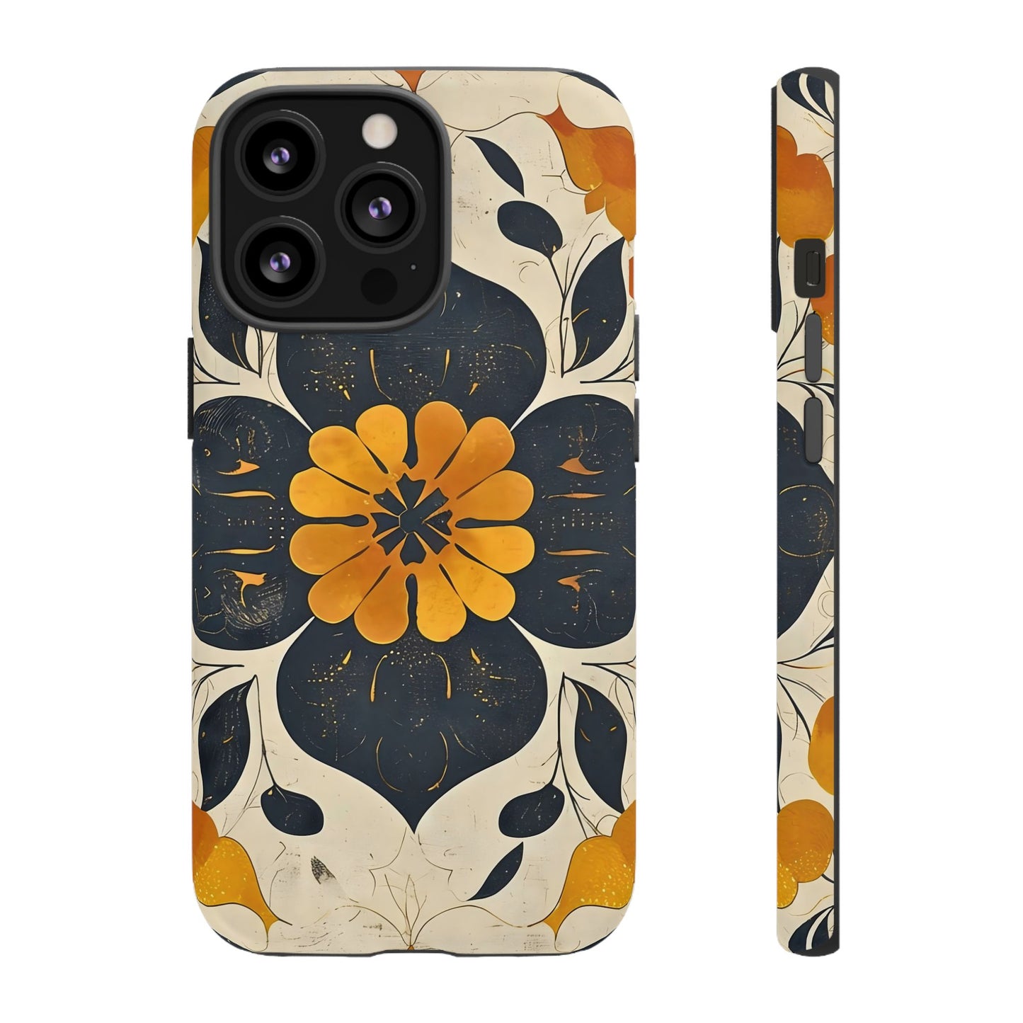 Floral Phone Case - Tough Cases, Botanical iPhone Cover, Vintage Flower Design, Durable Smartphone Protection, Unique Gift Idea