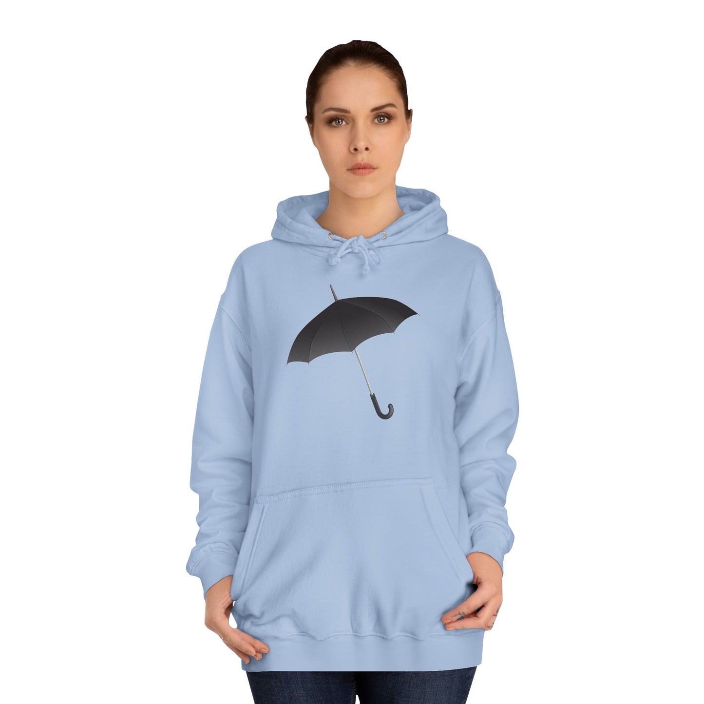 Unisex College Hoodie - Regal Royal Umbrella - Elegant and Majestic Design