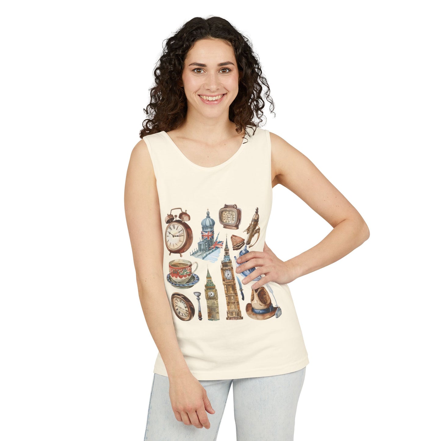 Unisex Garment-Dyed Tank Top - Historic and Iconic - England’s Finest Symbols
