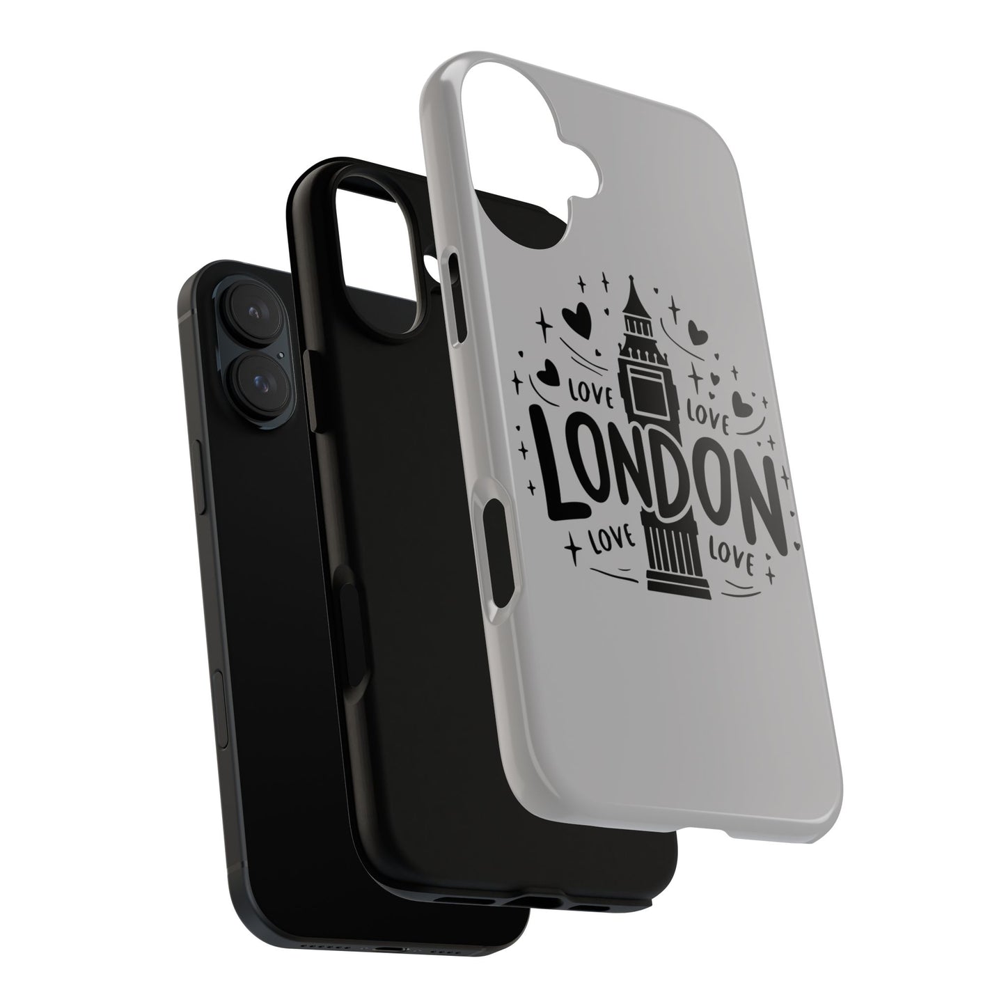 London Love Phone Case, Tough Cases, Stylish Phone Accessories, Unique Gift for Travelers, London Souvenir, Love Design