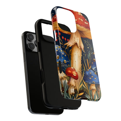 Mushroom Phone Case with Nature Design, Tough Phone Cover, Eco-Friendly Case, Gift for Nature Lovers, Unique Phone Accessory