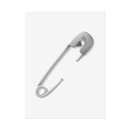 Minimalist Safety Pin Wall Art, Modern Decor, Unique Gift, Home Aesthetic, Art Print, Rolled Poster, Contemporary Interior Design