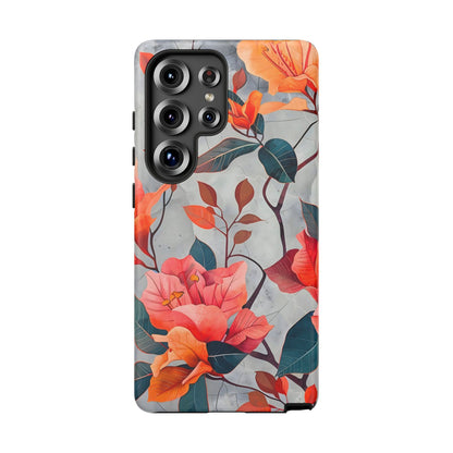 Floral Phone Case, Tough Cases, Flower Power, Gift for Her, Decorative Phone Cover, Trendy Accessories, Everyday Style