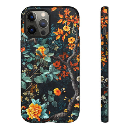 Floral Phone Case | Tough Cases, Protective Cover, Gift for Her, Autumn Vibes, Floral Phone Accessory, Unique Design