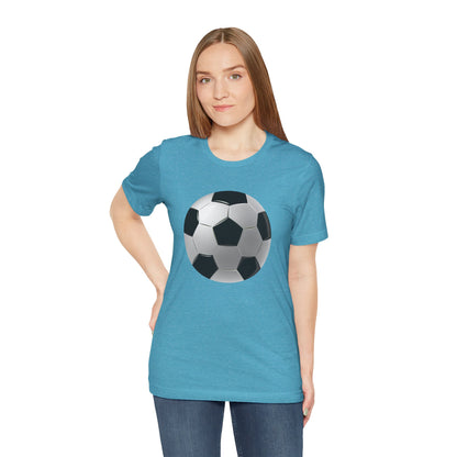 Unisex Jersey Short Sleeve Tee - Dynamic Football Design - Sports Passion and Energy