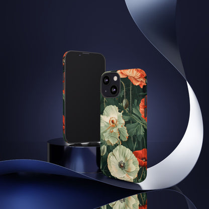 Floral Phone Case - Tough Cases, Botanical Design, Gift for Friends, Trendy Mobile Cover, Personalized Phone Accessory