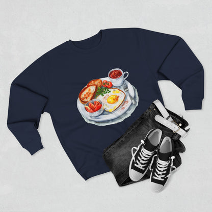 Unisex Crewneck Sweatshirt - British Royal Breakfast Elegant and Opulent Morning Feast