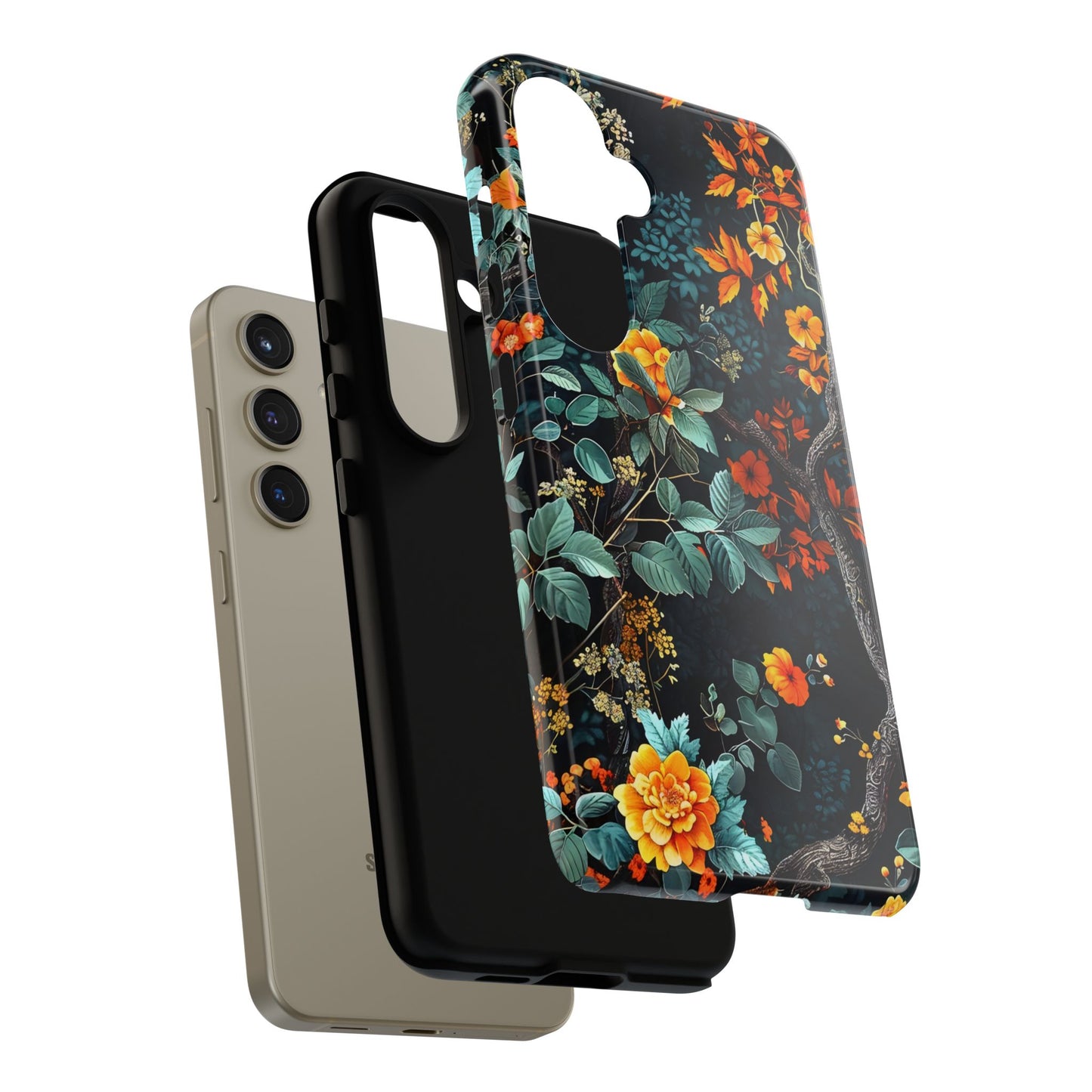 Floral Phone Case | Tough Cases, Protective Cover, Gift for Her, Autumn Vibes, Floral Phone Accessory, Unique Design