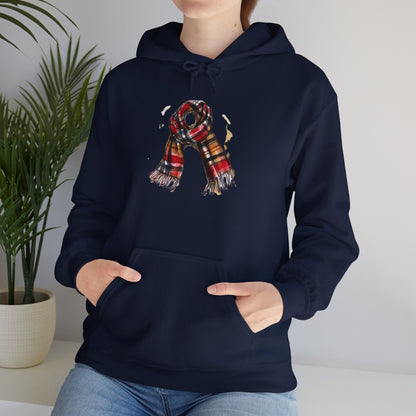 Unisex Heavy Blend™ Hooded Sweatshirt - Plaid British Scarf - Timeless Style and Classic Elegance