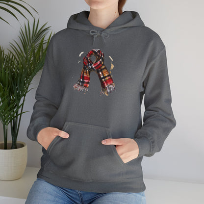 Unisex Heavy Blend™ Hooded Sweatshirt - Plaid British Scarf - Timeless Style and Classic Elegance