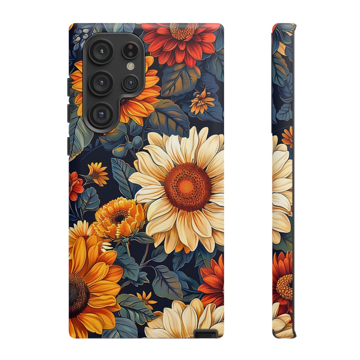 Floral Tough Phone Case | Sunflower Design, iPhone Cover, Protective Case, Gifts for Her, Floral Phone Accessory