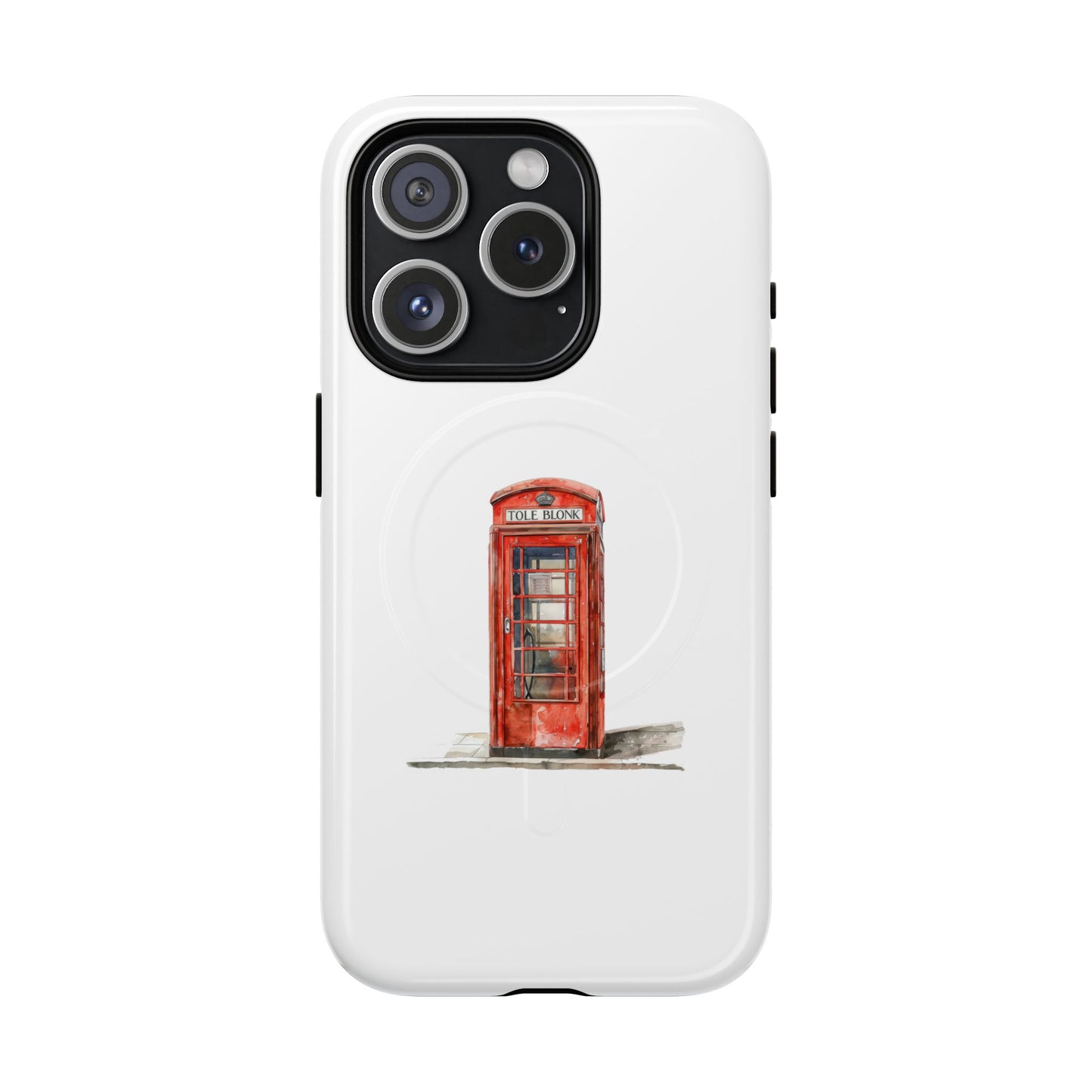 Classic London Phone Booth Magnetic Case, Tough Phone Cases, Gift for Travelers, Unique Phone Accessories, Personalized Phone Protection
