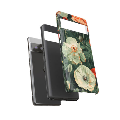 Floral Phone Case - Tough Cases, Botanical Design, Gift for Friends, Trendy Mobile Cover, Personalized Phone Accessory