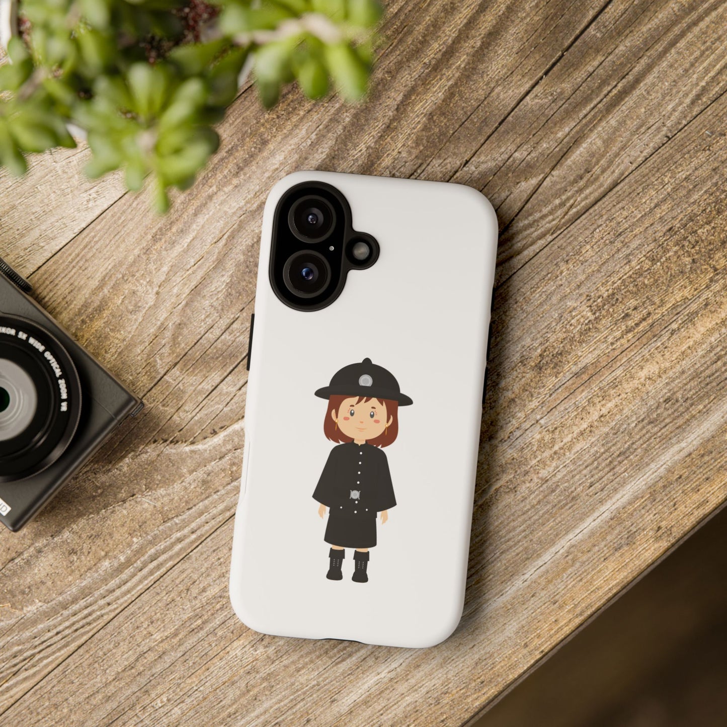 Cute Police Officer Phone Case, Tough Protective Cover, Gifts for Police Lovers, Customizable Phone Case, Unique Design