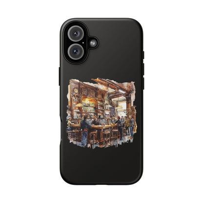 Artistic Phone Case - Cozy Pub Vibe, Trendy Smartphone Accessory, Gift for Friends, Modern Design, Durable Protection