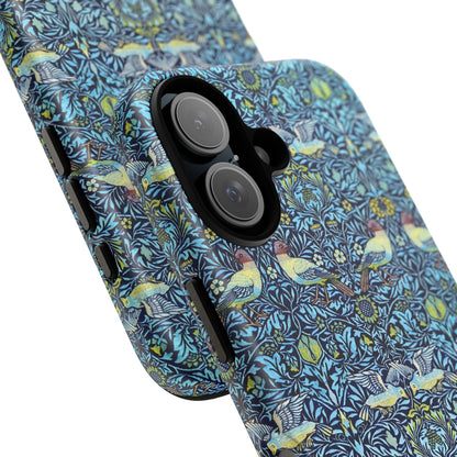 Bird and Floral Pattern Phone Case, Tough Cases, Gift for Nature Lovers, Eco-friendly, Custom Phone Accessories, All-Occasion