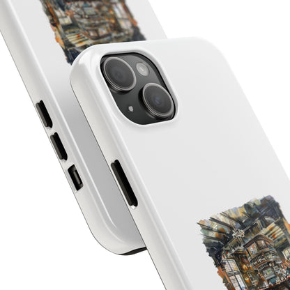 Artistic Tough Phone Cases with Cozy Pub Scene