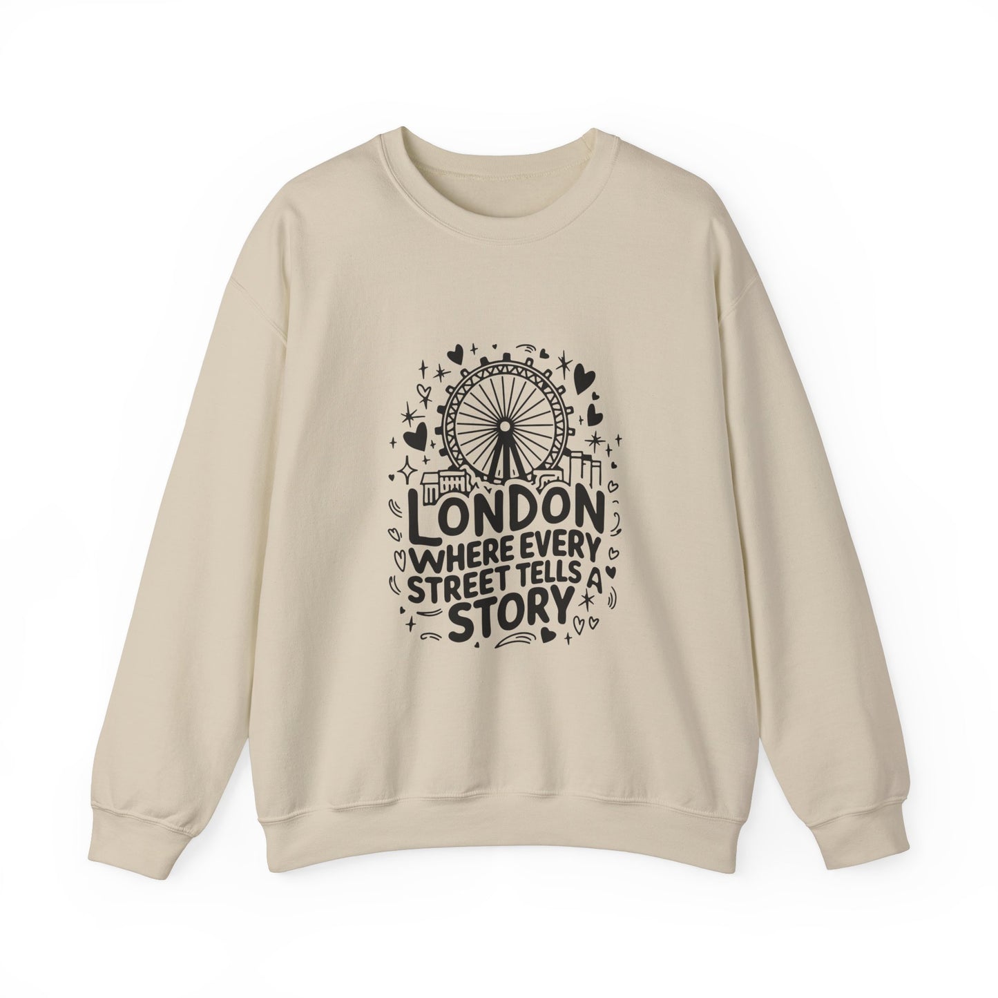 Unisex Heavy Blend™ Crewneck Sweatshirt - London Story Telling Streets