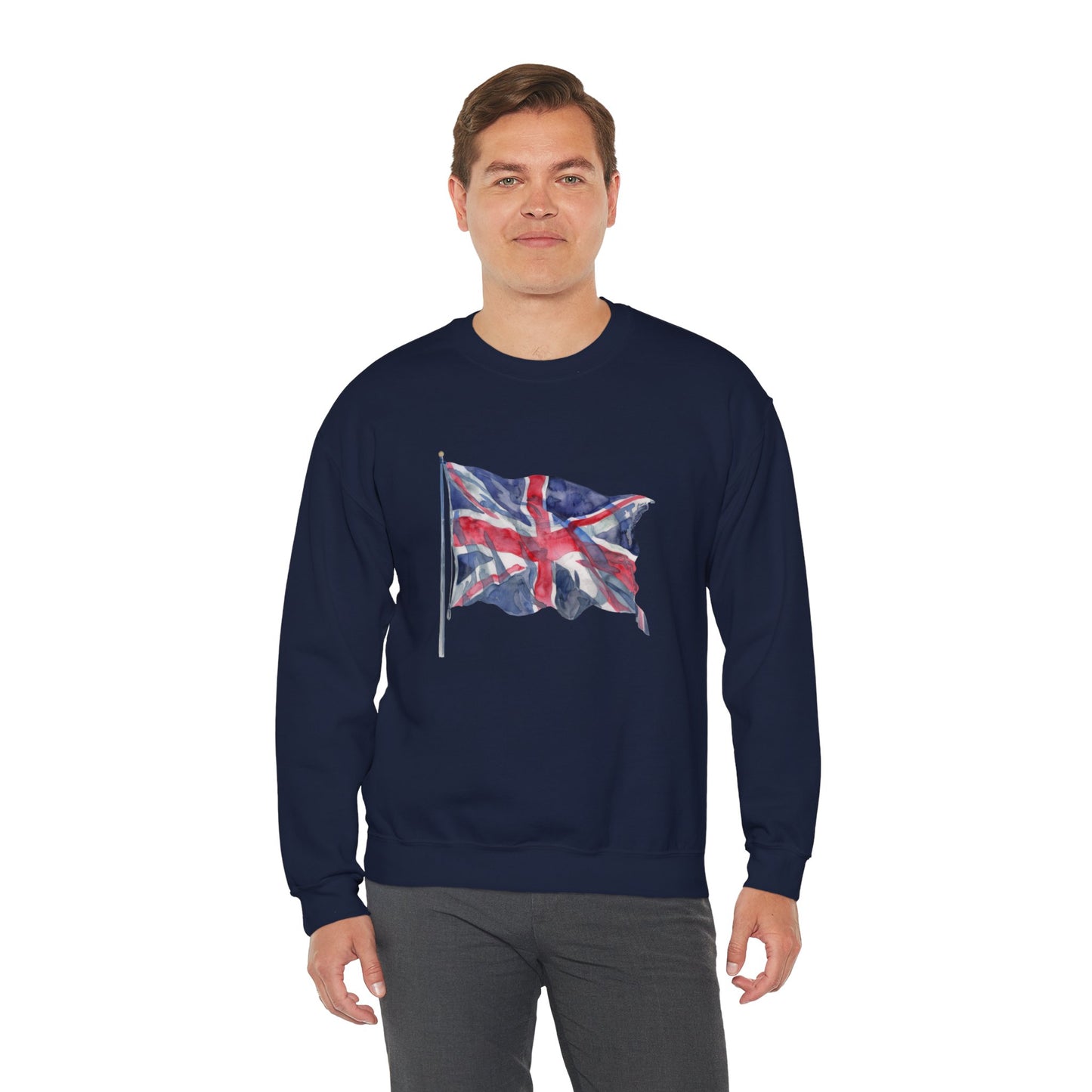 Unisex Heavy Blend™ Crewneck Sweatshirt Elegant - British Flag