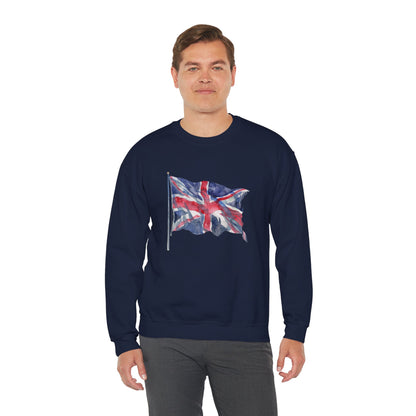 Unisex Heavy Blend™ Crewneck Sweatshirt Elegant - British Flag