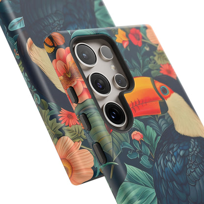 Tropical Toucan Phone Case - Cute Animal Design, Nature Lover Gift, Floral Pattern, Bird Lover Accessory, Summer Vibes