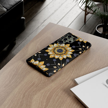 Floral Phone Case with Mandala Design, Tough Cases for iPhone & Samsung, Boho Style, Gift for Her, Unique Accessories