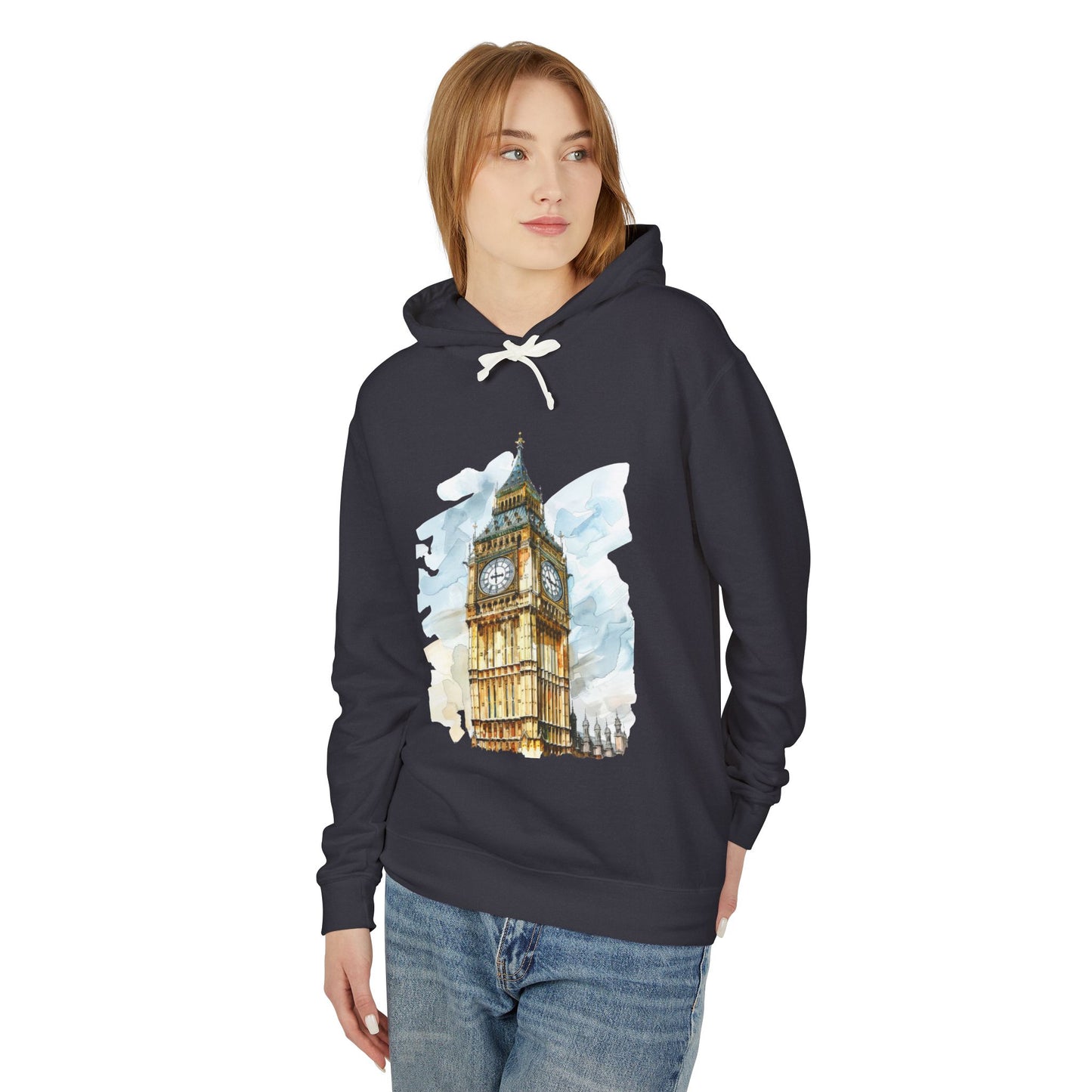 Unisex Lightweight Hooded Sweatshirt - Timeless Icon - The UK’s Famous Clock Tower