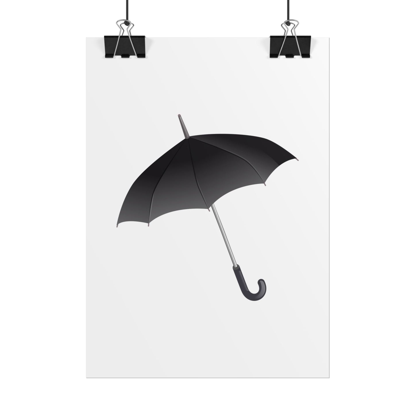 Minimalist Umbrella Wall Art, Chic Home Decor Print, Stylish Poster, Rental Friendly Artwork, Black Umbrella Decor