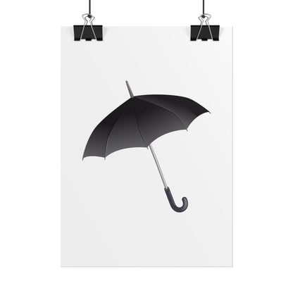 Minimalist Umbrella Wall Art, Chic Home Decor Print, Stylish Poster, Rental Friendly Artwork, Black Umbrella Decor